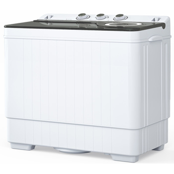  美规 XPB65-2168S 26lbs（18lbs 8lbs） 洗衣机 110V 110V,420W 双桶 带排水泵 塑料 灰色盖板 带白色圆环 半自动